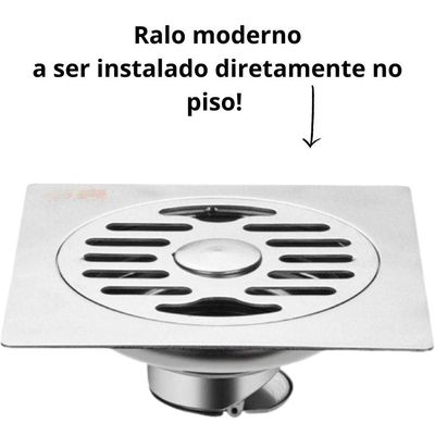 Ralo Anti-odor Elimina Mal Cheiro 15x15 Aço 201 - 0035
