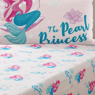 Jogo De Cama Kids Solteiro 2 Pçs Microfibra 88x188x30cm Sereia