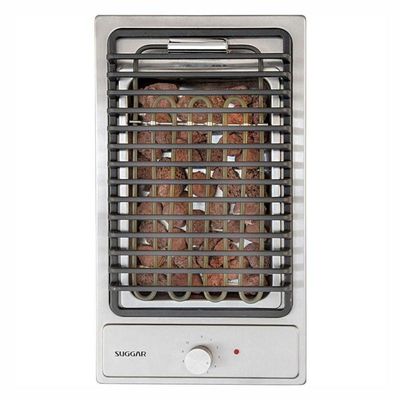 Cooktop Elétrico Inox Barbecue Churrasqueira Com Grelha 220V
