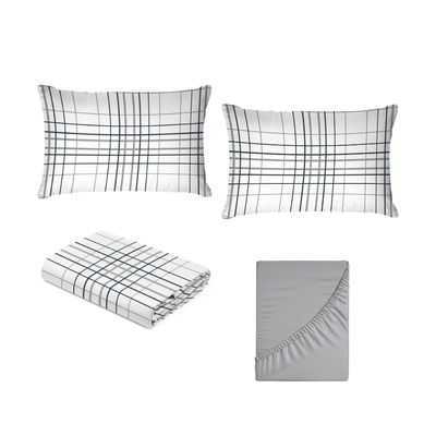 Jogo de Cama King Size 100% Algodão 200 Fios Fiori - 7524-1