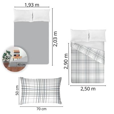 Jogo de Cama King Size 100% Algodão 200 Fios Fiori - 7524-1