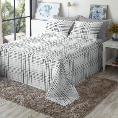 Jogo de Cama King Size 100% Algodão 200 Fios Fiori - 7524-1