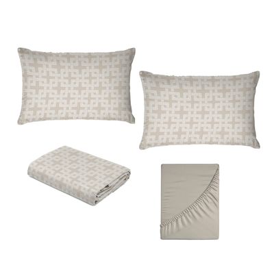 Jogo de Cama King Size 100% Algodão 200 Fios Fiori - 7755