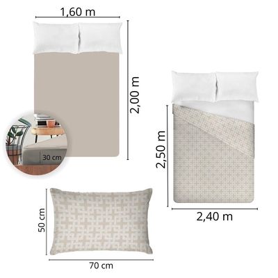 Jogo de Cama Queen Size 100% Algodão 200 Fios Fiori - 7755