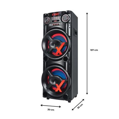 Torre de Som Amvox ACA 1900 New X com Bluetooth e Função Power X – 1900W