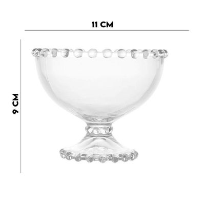 Kit 6 Taças Cristal Chumbo Para Sobremesa Pearl Wolff 200ml