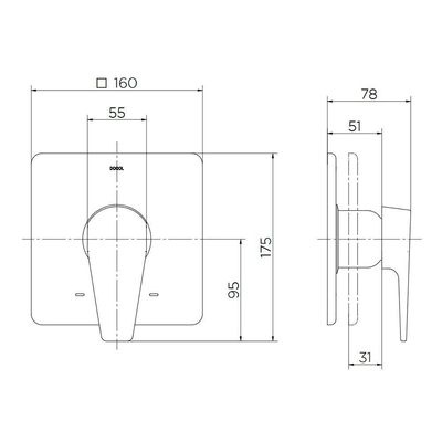 Acabamento Monocomando Para Chuveiro Docol Lift Para Base Deca 961806 1-2" E 3-4" Cromado