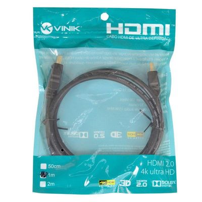 Cabo Hdmi 2.0 4k 3d 1m H20-1