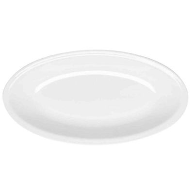 Kit 5 Travessas Melamina Branca 45x24x5cm Wolff Bandeja Forma Oval Mesa Posta Buffet