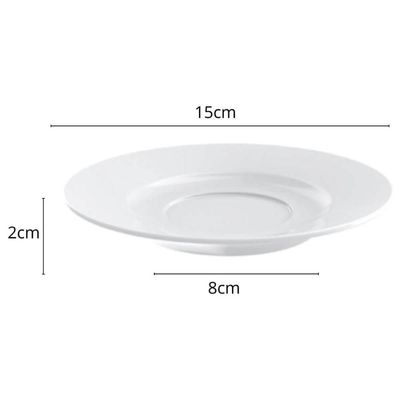 Conjunto Xícara de Chá e Pires 185ml Porcelana Tramontina Leonora Café Cozinha Mesa Posta