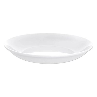 Conjunto 6 Pratos Fundos de Porcelana Tramontina 21cm Branco Leonora Leve Cupê