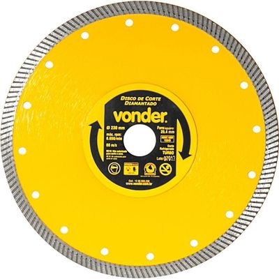 Disco Diamantado 230mm Turbo Vonder