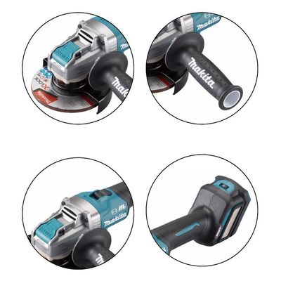 Esmerilhadeira Angular 125mm Sem Fio 40v Resistência Água Motor Bl Com Sistema Aws Ga041gz04 Makita