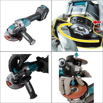 Esmerilhadeira Angular 125mm Sem Fio 40v Resistência Água Motor Bl Com Sistema Aws Ga041gz04 Makita