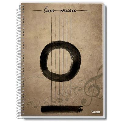 Caderno De Música Universitário Espiral 96 Folhas Credeal