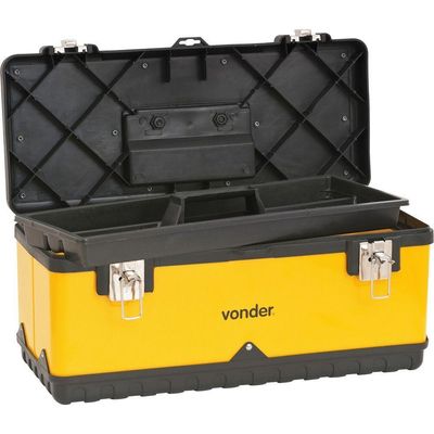 Caixa Metálica Para Ferramentas Baú 505x245x225mm Com Bandej