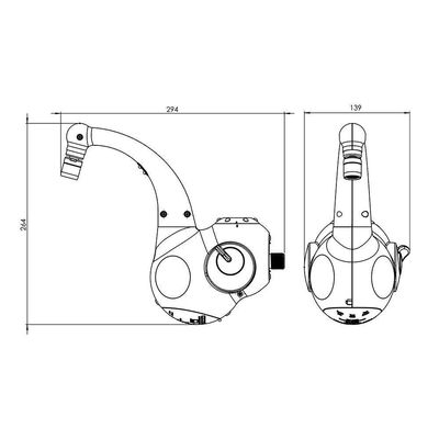 Torneira Elétrica Zagonel Lumen De Parede Branca 220v 5500w