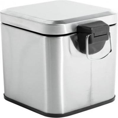 Lixeira Retangular 3 Litros Inox Cinza Vonder