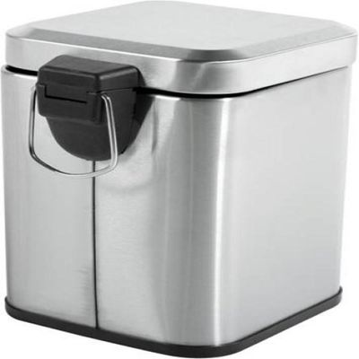 Lixeira Retangular 3 Litros Inox Cinza Vonder