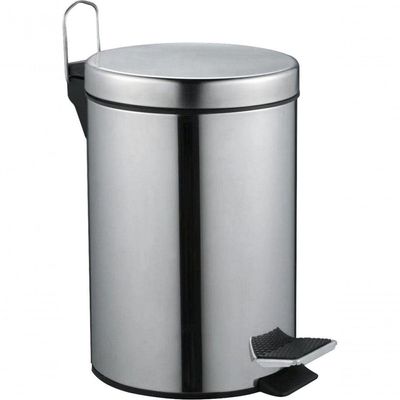 Lixeira Redonda 5 Litros Inox Cinza Vonder