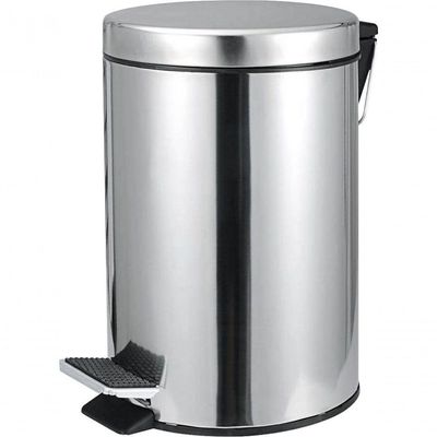 Lixeira Redonda 3 Litros Inox Cinza Vonder