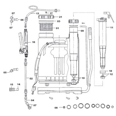 Pulverizador Costal Agrícola 20 Litros Pc 020 - Vonder