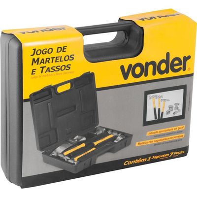 Jogo De Martelo E Tasso 7 Peças Vonder