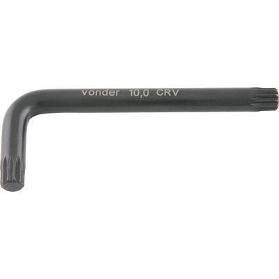 Chave Multidentada 12mm Tipo L Curta Cromo Vanádio - Vonder