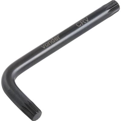 Chave Multidentada 12mm Tipo L Curta Cromo Vanádio - Vonder