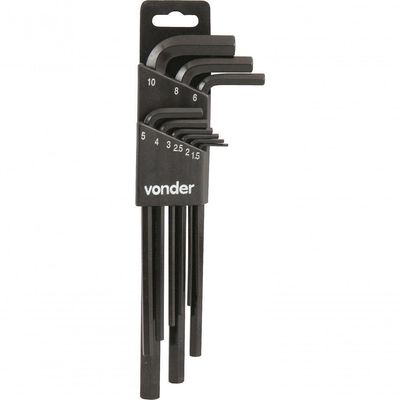 Jogo Chave Hexagonal Allen 1,5-10,0mm Tipo L Vonder