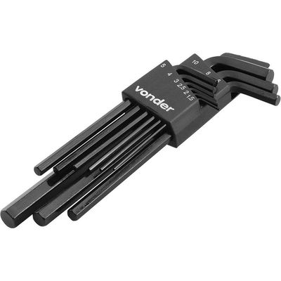 Jogo Chave Hexagonal Allen 1,5-10,0mm Tipo L Vonder