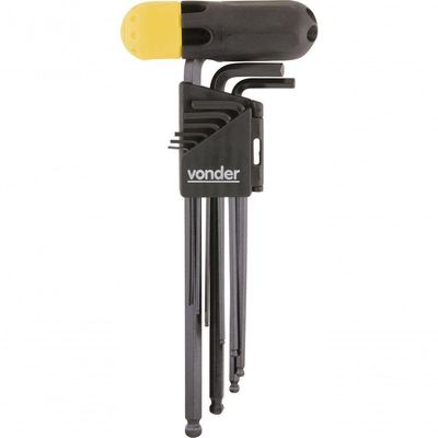 Jogo Chave Allen 1,5-10,0mm Tipo L Abaulada Longa Vonder