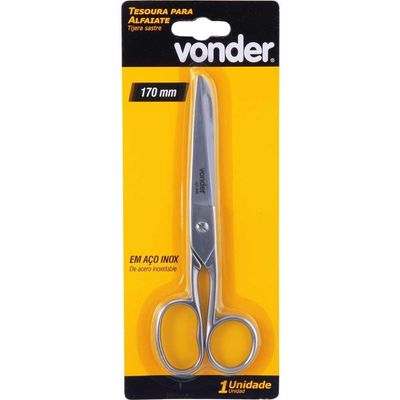 Tesoura Para Alfaiate 17 Cm Metálica Vonder
