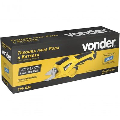 Tesoura Para Poda Galho Bateria 3,6v Biv Tpv 036 Vonder