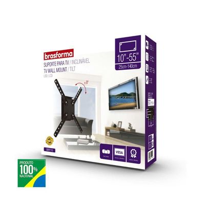 Suporte Para Tv Preto Lcd 10-55" Sbrp110 - Brasforma