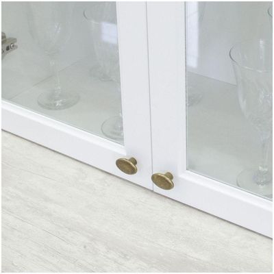 Cristaleira 02 Portas 02 Gavetas Nova York Henn Branco Hp