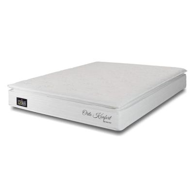 Cama Box Queen Hellen Orto Konfort Espuma D33 Pillow Top Branco