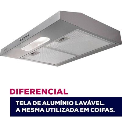 Depurador E Exaustor De Ar Slim 60 Cm Prata Suggar 110V