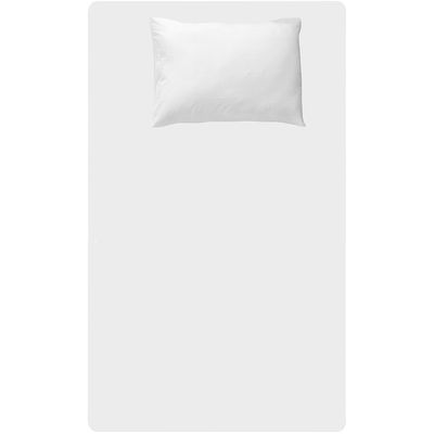 Lençol Solteiro 100%  Algodão 200 Fios com Elástico - Nova América Branco