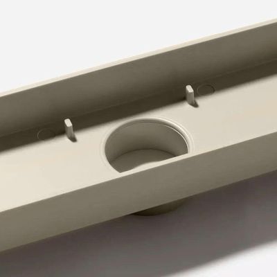 Kit 2 Ralo Oculto Linear Embutir 5x50 P/ Porcelanato Bege
