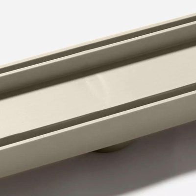 Kit 2 Ralo Oculto Linear Embutir 5x50 P/ Porcelanato Bege