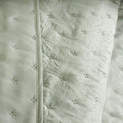 Kit Colcha Queen Sensatti 3d Embossed 240x260cm Verde Alfafa