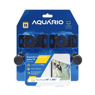 Suporte Fixo Universal Aquário SAV-1001 para TVs LCD, LED e Plasma de 14" a 84"
