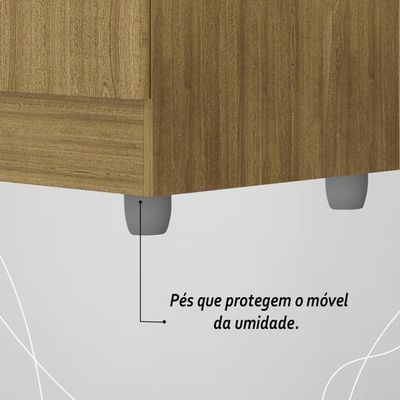 Guarda Roupa Solteiro 4 Portas 2 Gavetas Exemplar Plus - Nature