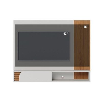 Painel Home Suspenso 1 Porta Tv's 60" Jurerê - Freijó Off White Matte