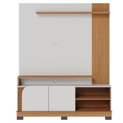 Home Theater 2 Portas Para Tv's Até 65" Jurerê - Freijó Off White Matte