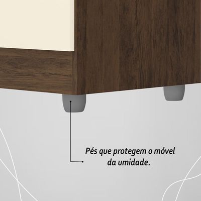 Guarda Roupa Solteiro 4 Portas 2 Gavetas Exemplar Plus - Imbuia Champanhe