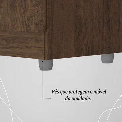 Guarda Roupa Solteiro 4 Portas 2 Gavetas Exemplar Plus - Imbuia Rústico