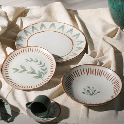 Conjunto de Pratos de Sobremesa Porto Brasil Coup Stone Magari com 6 peças - Estampado