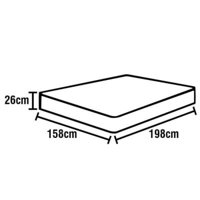 Colchão para Cama Queen Size Umaflex Itália com Pillow Top e Molas Ensacadas 26x158x198 cm - Branco